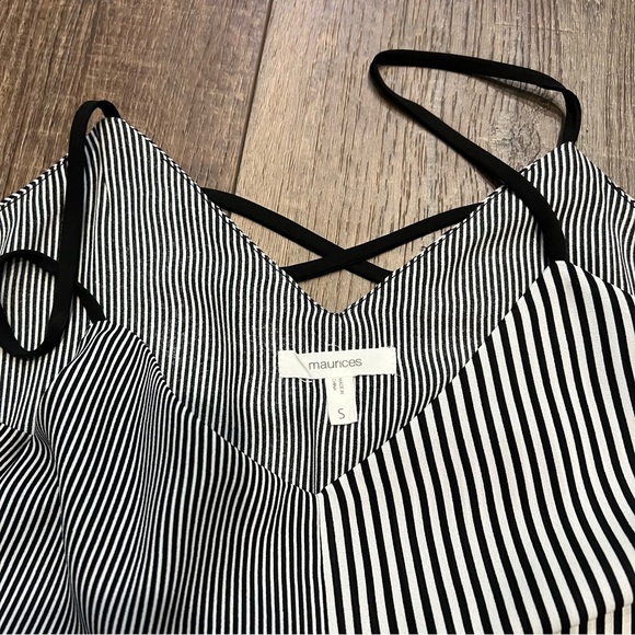 Maurice’s dressy striped chiffon tank - Picture 2 of 4